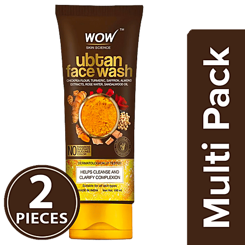 Buy Wow Skin Science Ubtan Face Wash Cleanse & Clarify Complexion