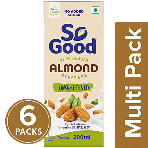 Buy So Good Almond Milk Unsweetened, Calcium Rich Online at Best