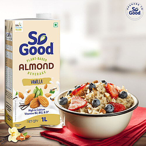 Buy So Good Almond Milk Vanilla, Rich In Calcium Online at Best Price