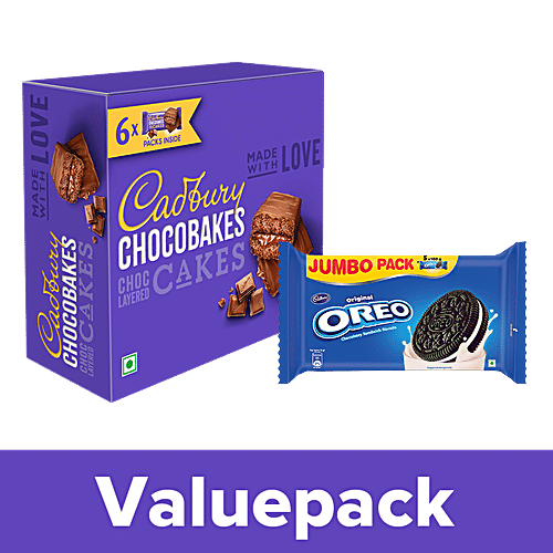 Buy Cadbury Oreo OreoVanilla, Jumbo Pack,500 g + Chocobakes Choc