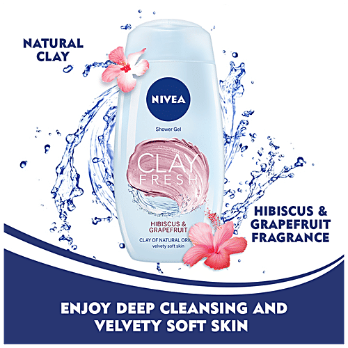 Buy Nivea Clay Fresh Shower Gel Hibiscus & Grapefruit Online at Best