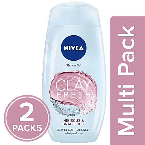 Buy NIVEA Clay Fresh Shower Gel Hibiscus & Grapefruit Online at Best