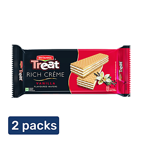 Britannia Treat - Vanilla Wafers, 2x60 g Multipack 