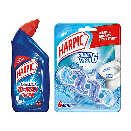 Buy Harpic Disinfectant Toilet Cleaner, Original 1 L + Power Fresh 6