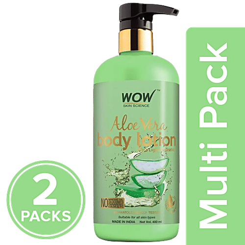 Buy Wow Skin Science Aloe Vera Body LotionUltra Light Hydration, No