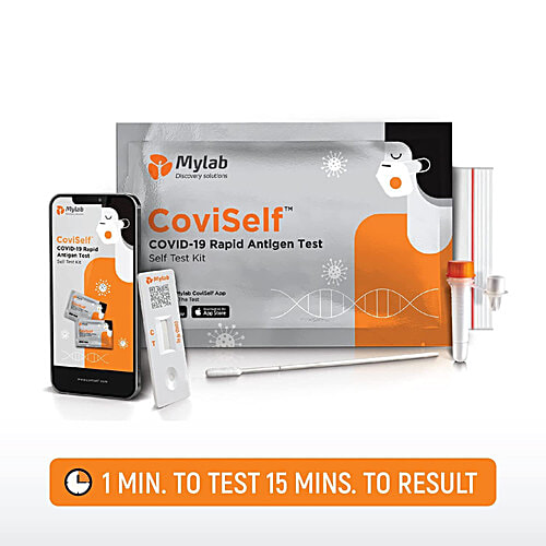 Mylab CoviSelf Kit - COVID 19 Rapid Antigen Test, Single-Use, For Self Testing At Home, 3x1 pc (Multipack)