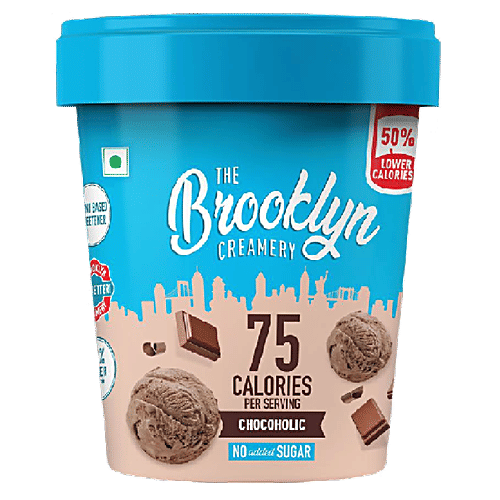 The Brooklyn Creamery Sweet Cream Vanilla Ice Cream 450 ml + Chocoholic Ice Cream 450 ml, Combo 2 Items