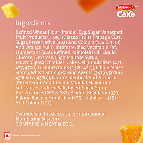 Britannia Gobbles - Bar Cake, Fruity Fun, Contains Egg, 3x115 g Multipack