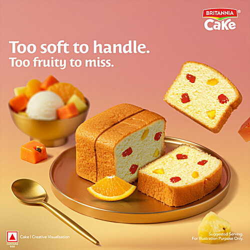 Britannia Gobbles - Bar Cake, Fruity Fun, Contains Egg, 3x115 g Multipack