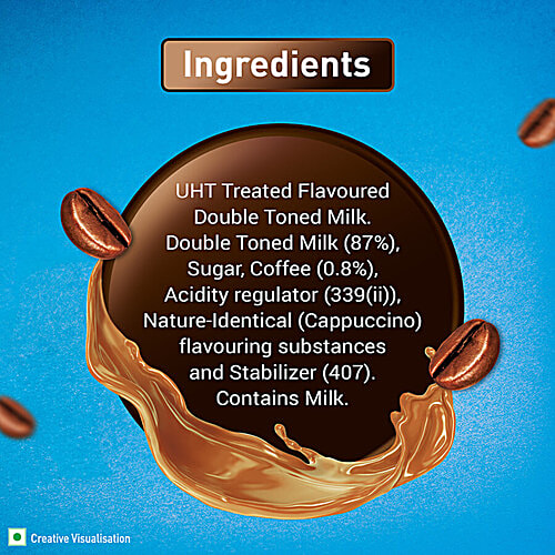 Nescafe  Intense Cafe Cappuccino Flavoured Milk, 3x180 ml (Multipack) Bold & Intense Coffee Experience, Refreshing & Satisfying Beverage