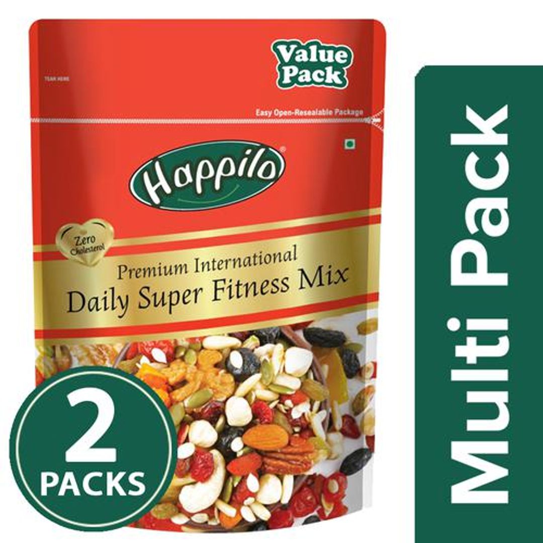 Happilo Premium International Daily Super Fitness Mix, 2x325 g Multipack