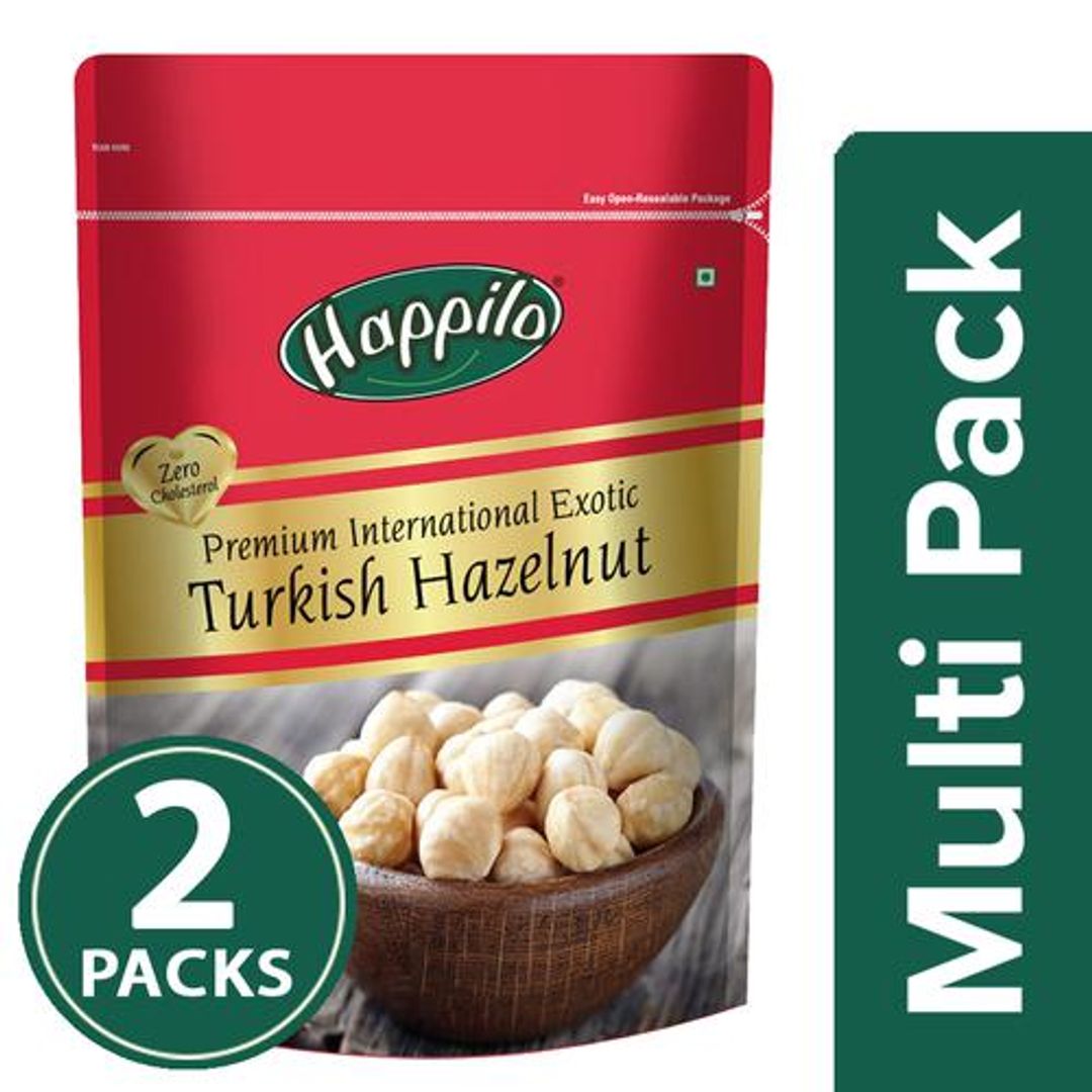 Happilo Premium International Exotic Hazel Nuts, 2x150 g Multipack