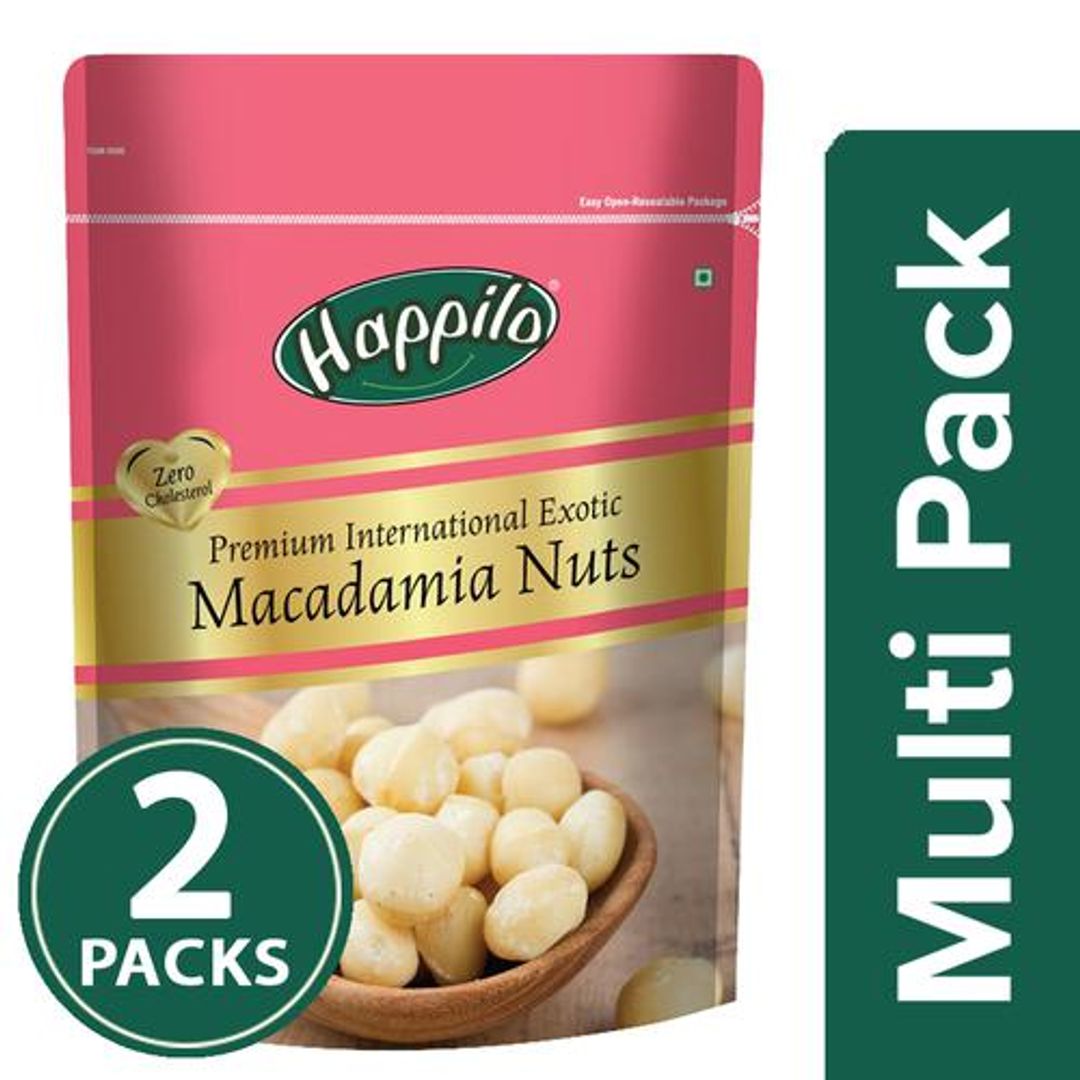 Happilo Premium International Exotic Macadamia Nuts, 2x150 g Multipack