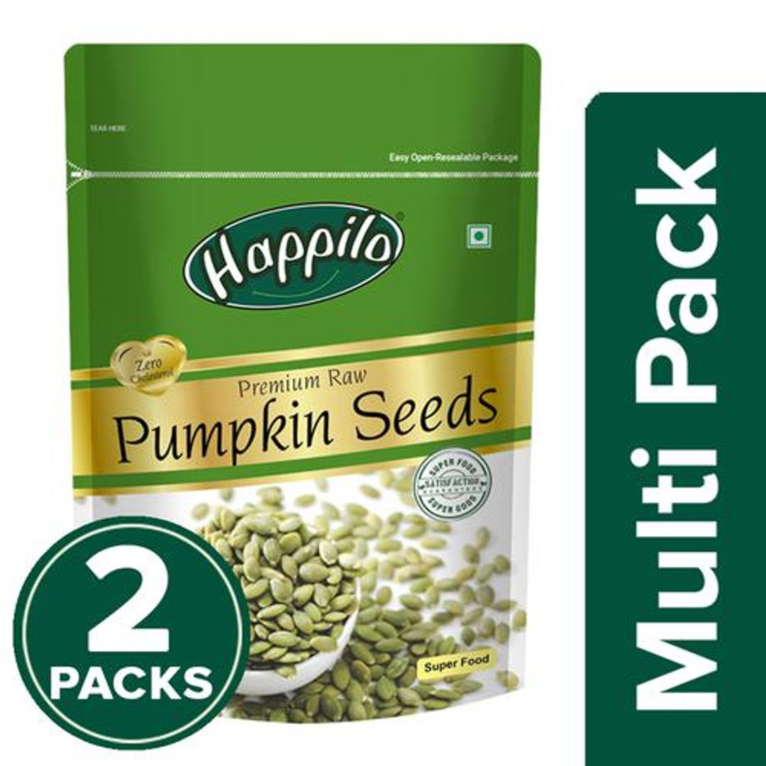 Happilo Premium Pumpkin Seeds - All Natural, 2x200 g Multipack