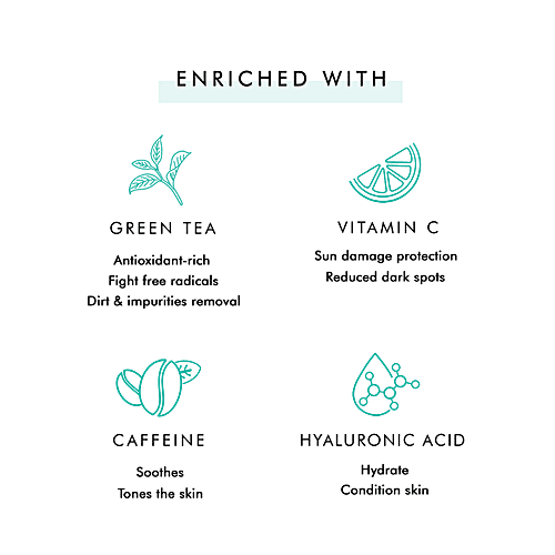 Buy mCaffeine Naked Detox Green Tea Face Wash Removes Dirt