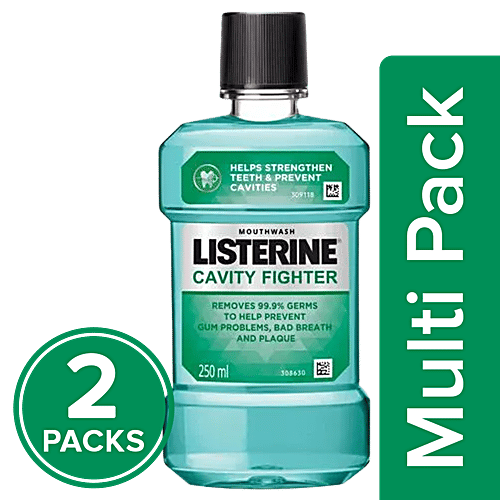 Buy Listerine Mouthwash Liquid Cavity Fighter, Removes 99.9 Germs