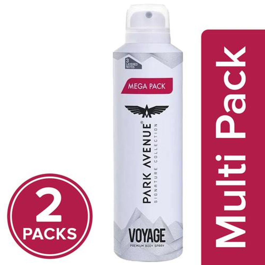 Park Avenue Voyage Signature Deodorant For Men, 2x220 ml (Multipack)