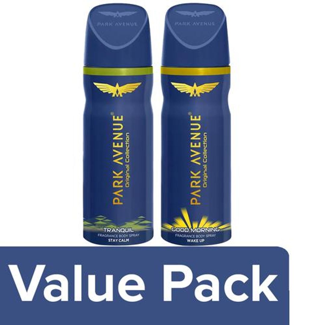 Park Avenue Fragrance Body Spray - Good Morning 150 ml + Tranquil 150 ml, Combo (2 Items)