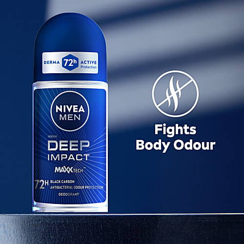 Nivea Deodorant Roll-On - Deep Impact Freshness, 48 H Anti-Perspirant Freshness, 2x50 ml (Multipack)