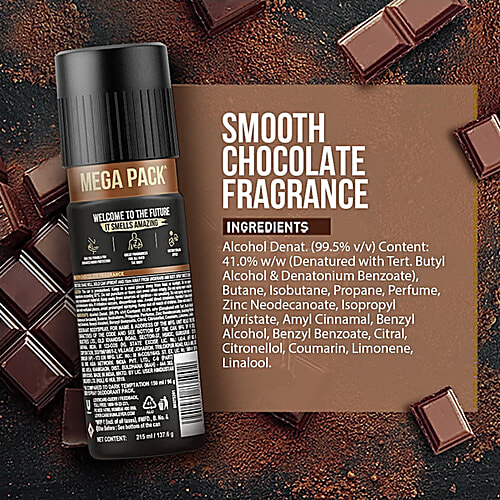 Axe Dark Temptation Body Spray Deodorant - Smooth Chocolate Fragrance, For Men, 2x215 ml (Multipack) 