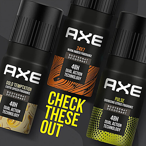 Axe Dark Temptation Body Spray Deodorant - Smooth Chocolate Fragrance, For Men, 2x215 ml (Multipack) 