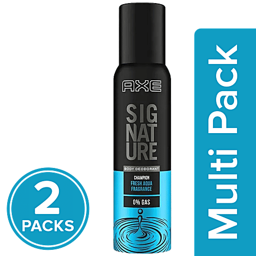 Buy Axe Signature Champion Body Spray Deodorant Fresh Aqua Fragrance, No Gas, For Men Online