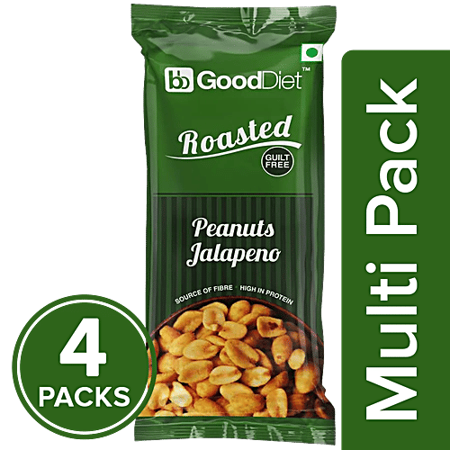 bb Gooddiet Roasted Peanuts - Jalapeno, 4x50 g (Multipack)