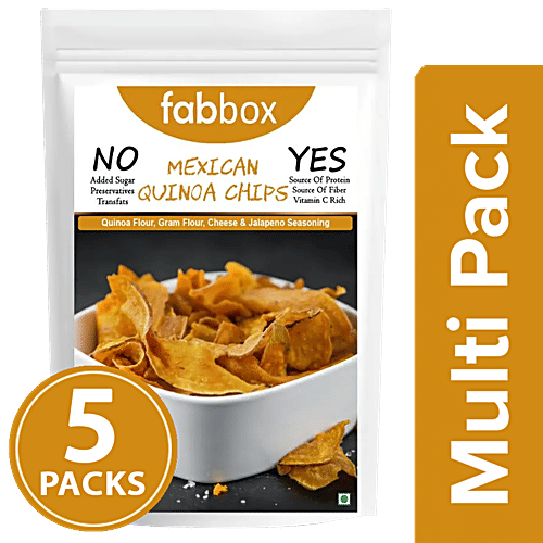 Buy Fabbox Mexican Quinoa ChipsCheesy Flavour, Jalapeno Seasoning