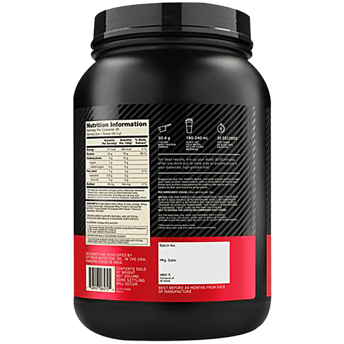 Optimum Nutrition Gold Standard Double Rich Chocolate Whey Protein Powder, 2x907 g (Multipack)