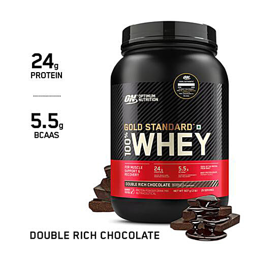 Optimum Nutrition Gold Standard Double Rich Chocolate Whey Protein Powder, 2x907 g (Multipack)