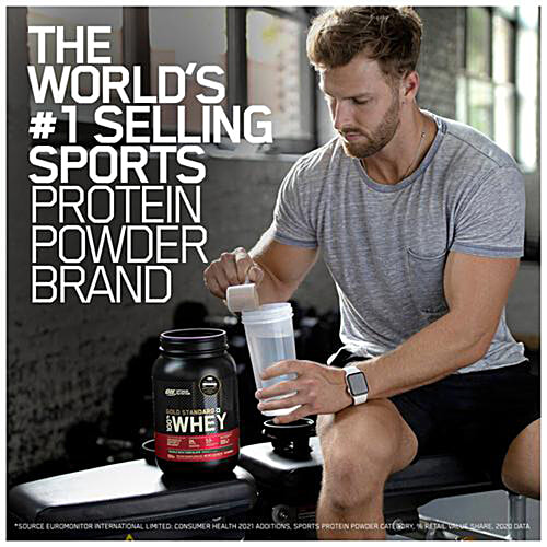 Optimum Nutrition Gold Standard Double Rich Chocolate Whey Protein Powder, 2x907 g (Multipack)