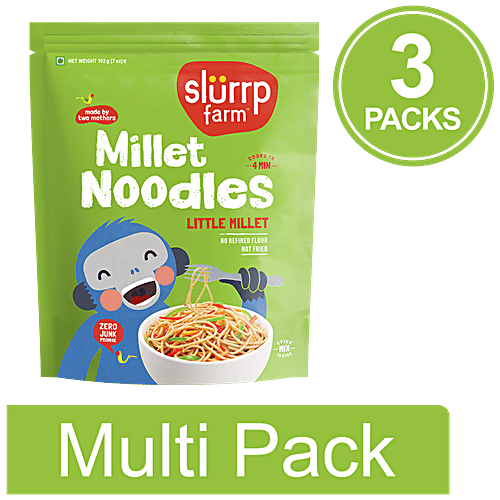 Buy Slurrp Farm Little Millet Noodles No Maida, Not Fried Online at
