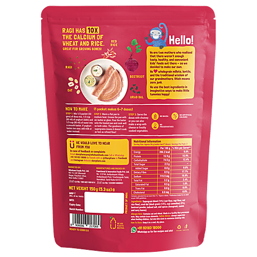 Slurrp Farm Ragi Tiffin Combo - Beetroot Dosa + Chocolate Pancake + Mighty Puff & Munch, Combo (5 Items)