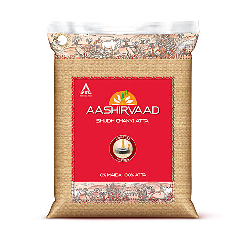 Aashirvaad Shudh Chakki Atta 5 kg + Iodised Salt 1 kg, Combo (2 Items) 