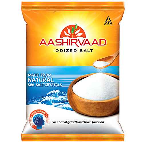 Aashirvaad Shudh Chakki Atta 5 kg + Iodised Salt 1 kg, Combo (2 Items) 