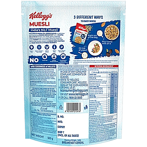 Buy Kelloggs Muesli With 0 Added Sugar Online at Best Price of Rs