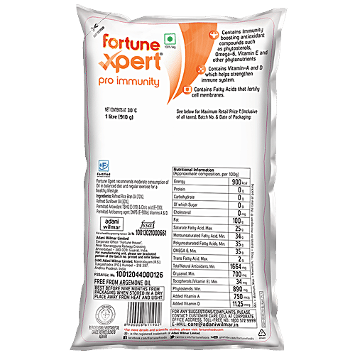 Fortune Fortune Chakki Fresh Atta 5 kg + Fortune Xpert Pro Immunity 1 L Pouch, Combo 2 Items 