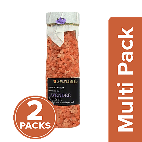 Buy Soulflower Lavender Himalayan Pink Rock Aroma Bath Salt 100