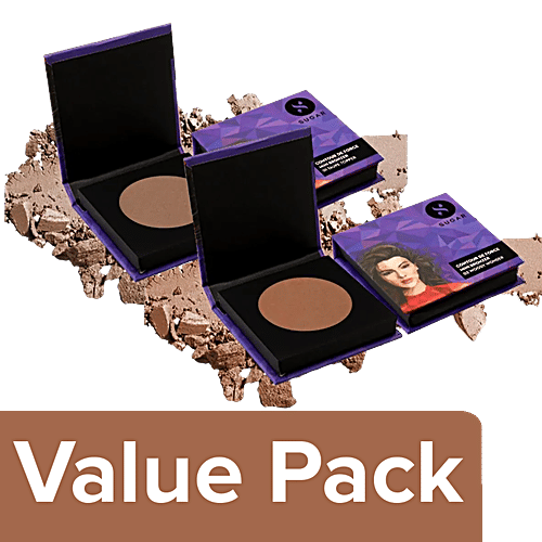 Sugar Cosmetics Contour De Force Mini Bronzer (01 Taupe Topper + 02 Woody Wonder), 4 g, Combo 2 Items 