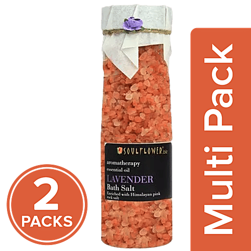 Buy Soulflower Lavender Himalayan Pink Rock Aroma Bath Salt 100