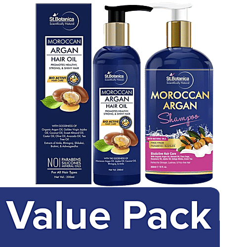 Buy StBotanica Moroccan Argan Shampoo, 300ml+Moroccan Argan Hair Oil