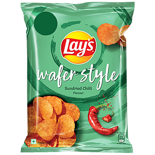 Buy Lays Potato Chips Wafer Style Sundried Chilli Flavour Online at