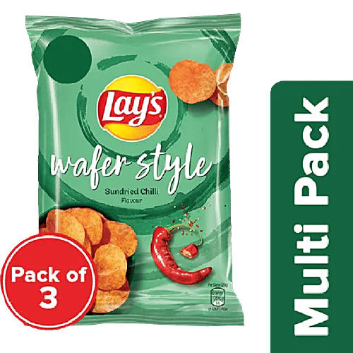 Buy Lay's Potato Chips Wafer Style Sundried Chilli Flavour Online at