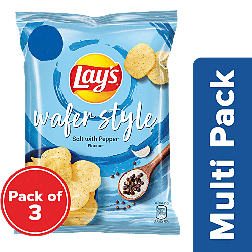 Buy Lay's Wafer Style Potato Chips, Salt With Pepper Flavour Online at Best Price of Rs 54