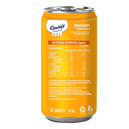 Cavins Badam Milkshake 170 ml + Rabdi Milkshake 170 ml + Rajbhog Milkshake 170 ml, Combo 3 Items