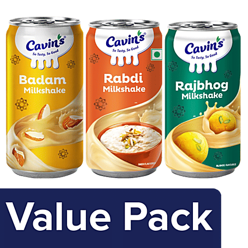 Cavins Badam Milkshake 170 ml + Rabdi Milkshake 170 ml + Rajbhog Milkshake 170 ml, Combo 3 Items