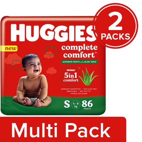 Buy Huggies Complete Comfort Wonder Pants With Aloe Vera - Small Size Baby  Diaper Pants Online at Best Price of Rs 1798.5 - bigbasket