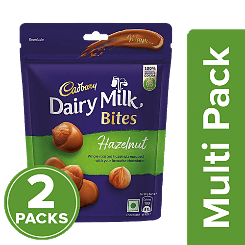 Buy Cadbury Dairy Milk Bites Hazelnut, Roasted & Chocolate Coated