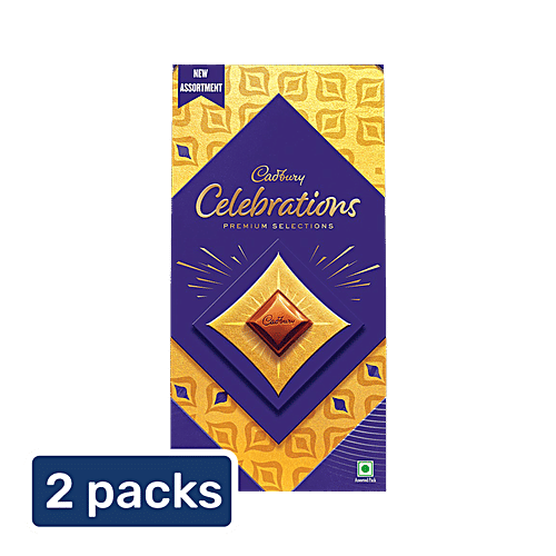 Cadbury Celebrations Premium Selections Assorted Chocolate Gift Pack, 2x155 g (Multipack) Perfect Gift for Special Occasions, Premium Collection of Cadbury Chocolates
