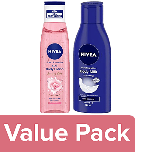 Buy NIVEA Rose Water Gel Body Lotion, 75 ml + Body Milk Nourishing
